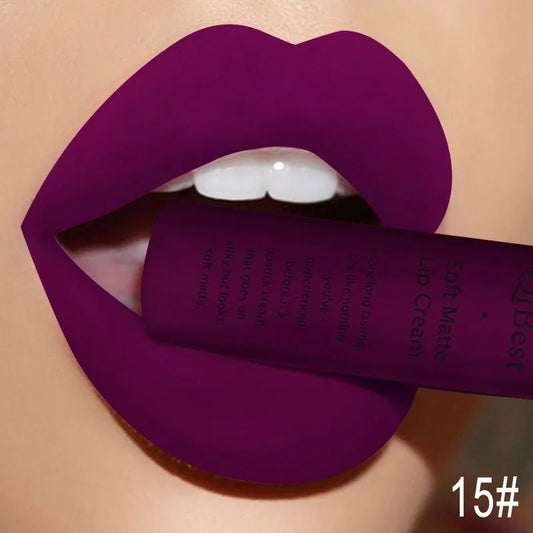 QIBEST Matte Liquid Lipstick Waterproof Long Lasting