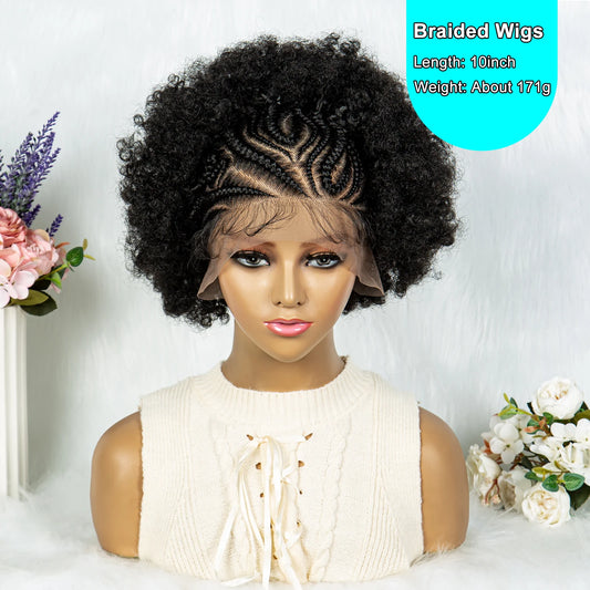 13x6 Lace Front Braided Wigs Africa Wig Synthetic